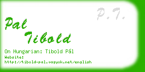 pal tibold business card