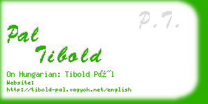 pal tibold business card